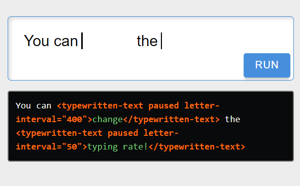typewritten-text Element